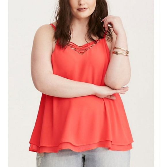 torrid Tops - Torrid Double Layered Chiffon Blouse NWOT